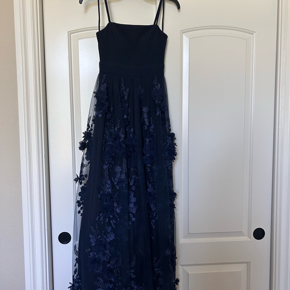 Navy blue formal dress (size 0)